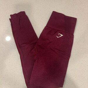 Gymshark Burgundy / Maroon Women’s Vital Seamless Leggings | Size Small